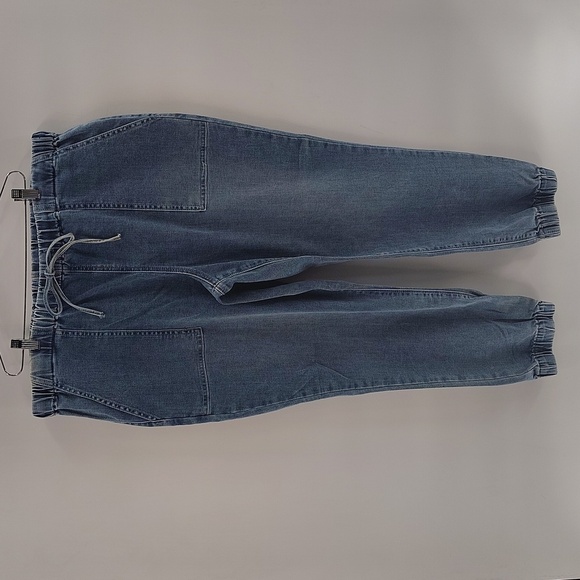 Laurie Felt LA Light Cotton Clean Jean Jogger Denim Pants Size XL Front Pockets - Picture 2 of 8